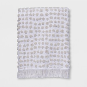 Sculpted Dot Bath Towel White - Project 62