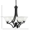 Toltec Lighting Zilo 4 - Light Chandelier in  Matte Black with 7" Gold Ice Shade - 2 of 2
