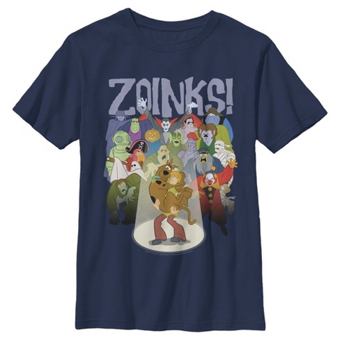 Boy S Scooby Doo Zoinks Monster Audience T Shirt Target - shaggy roblox shirt