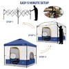 KAMPKEEPER 10x10 Pop Up Canopy with Camping Inner Tent, Fits 6 Person, Navy Blue - 4 of 4