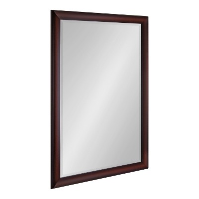 Kate and Laurel Scoop Framed Wall Mirror, 28x40, Cherry