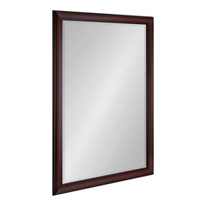Kate and Laurel Scoop Framed Wall Mirror, 28x40, Cherry - 1 of 4