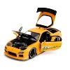1993 Mazda RX-7 "HKS Power" Yellow with Carbon Hood "JDM Tuners" Series 1/24 Diecast Model Car by Jada - 2 of 4