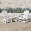 WestinTrends 3 Piece set Outdoor Patio Poly Adirondack rocking chairs with side table - 2 of 4