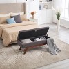 NicBex Rectangular Teddy Fabric Storage Ottoman Bench,Upholstered Storage Ottoman with Solid Wood Feet,Storage Bench for Living Room,Bedroom - 2 of 4