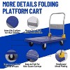 Foldable Push Cart On Wheel, 660lbs Capacity A3 Steel Moving Platform Hand Track - 2 of 4