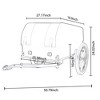 NAYSAYE Wagons Heavy Duty Bike Cargo Trailer with Waterproof Cover for Outdoor Transport, Black, 50.79"*25.98"*24.02" - 3 of 4