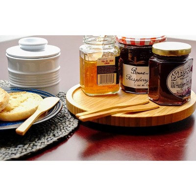 Eco-Friendly Bamboo Kitchen Turntable with Swivel Base, 8.25"