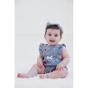 Disney Minnie Mouse Baby Girls Square Neck Chambray Romper and Headband Newborn to Infant - 2 of 4