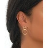 SHINE by Sterling Forever Sterling Silver Hammered Triple Drop Earrings - 2 of 4