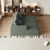 102" Oversized Cloud Sectional Lounge Chaise, Corduroy Reclining Sleeper Sofa Bed, Plush Loveseat Chair, No Assembly, for Living Room & Bedroom - 4 of 4