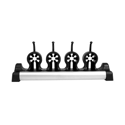  HOME IT Mop And Broom Holder - Garage Storage Systems with 5  Slots, 6 Hooks, 7.5lbs Capacity Per Slot - Garden Tool Organizer For 11  Tools - For Home, Kitchen, Closet