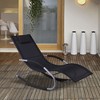 Dracelo Zero Gravity Rocking Chair Outdoor with Removable Pillow and Durable Weatherproof Fabric - 2 of 4