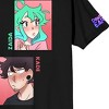 Down To Earth Character Panels Confused Kade Adult Black Crew Neck Short Sleeve T-shirt-Large - 3 of 4