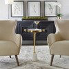 Uttermost Edifice White Marble Drink Table - 2 of 4