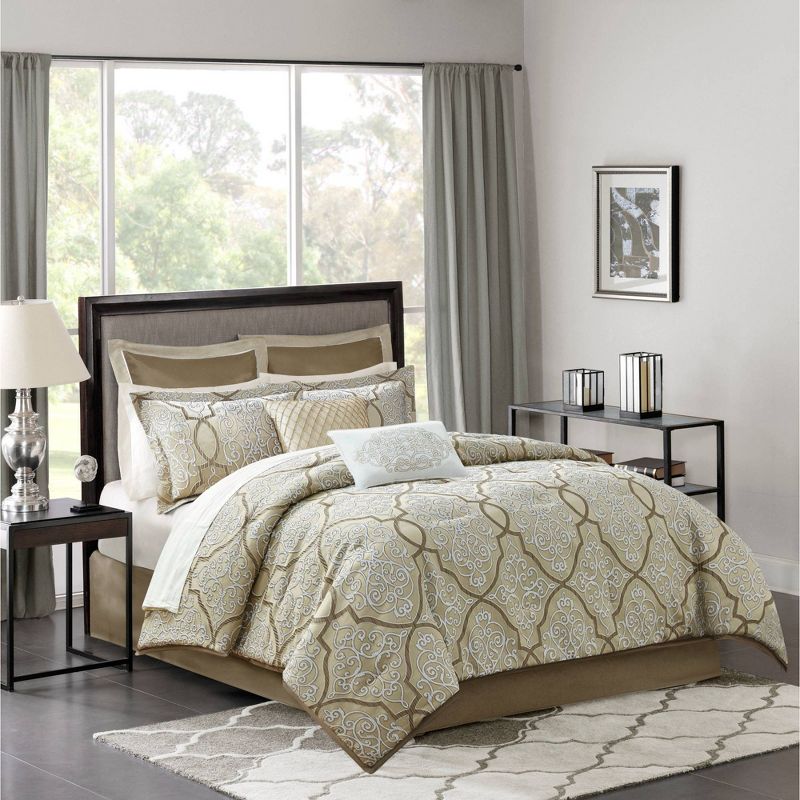Madison Park 12pc Octavia Complete Bed Set , 1 of 15