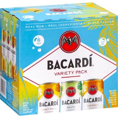 Bacardi Real Rum Cocktail Variety Pack - 6pk/355ml Cans