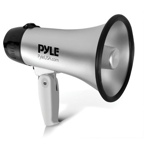 Pyle® Battery-operated Compact And Portable Megaphone Speaker With Siren  Alarm Mode (silver). : Target