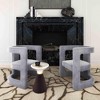Ada Velvet Accent Chair Grey 26"W x 23.4"D x 31"H - 3 of 4