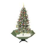 Northlight 6ft Lighted Musical Snowing Artificial Christmas Tree - Blue LED Lights
