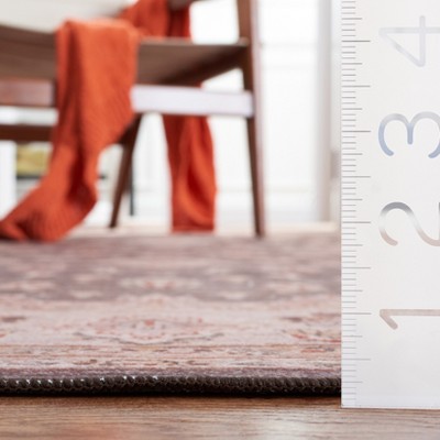 Grayson 4' x 6' Gray Synthetic Easy-Care Non-Slip Area Rug