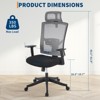 Ergonomic Office Chair, High Back Mesh Computer Task Chair with Adjustable Lumbar & Headrest, Height-Adjustable Desk Chair for Home Office - 3 of 4