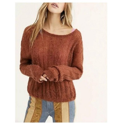 Free People Womens Angel Pullover Sweater