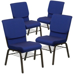 Emma and Oliver 4 Pack 18.5''W Church Chair with Book Rack - 1 of 1