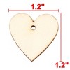 Unique Bargains Holiday Wooden Love Heart Shaped DIY Wedding Ornaments Beige 30mm x 30mm 50 Pcs - 2 of 3