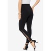 Roaman's Women's Plus Size Lattice Essential Stretch Legging - 3 of 4