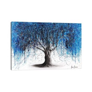 Blue Midnight Tree by Ashvin Harrison Unframed Wall Canvas - iCanvas - 1 of 4