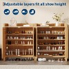 GustoWave Rattan Shoe Storage Cabinet with Adjustable Shelves for Entryway Hallway - 3 of 4