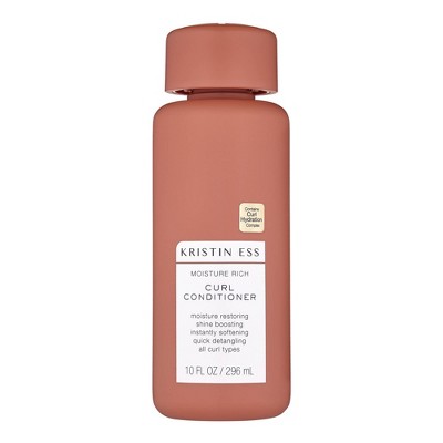Kristin Ess Moisture Rich Curl Conditioner for Dry Damaged Curly + Wavy + Frizzy Hair - Sulfate Free - 10 fl oz