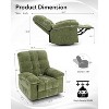 Overstuffed Large Rocker Swivel Recliner, Comfy Soft Fabric Living Room Reclining Sofa - 3 of 4