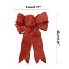 Unique Bargains Christmas Fabric Gift Bow Decoration 5.91"x8.66" 2 Pcs - 3 of 4