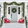 6 Pieces Christmas Decorations with LED Light, Holiday Decoration, Including 2 Garland, 1 Wreaths, 2 Swags, Christmas Decor Set for Front Doors - 2 of 4