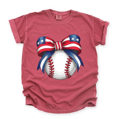 Simply Sage Market Coquette Patriotic Baseball Garment Dyed Tee