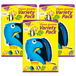 TREND Fish Friends Classic Accents® Variety Pack, 36 Per Pack, 3 Packs - 1 of 3