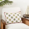 Saro Lifestyle Frosty Elegance Embroidered Snowflakes Poly Filled Throw Pillow, 14"x20", Multicolored - 3 of 3