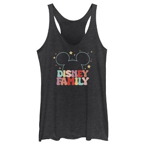 Women's Mickey & Friends Family Colorful Racerback Tank Top - 1 of 4
