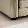 UPHA Rectangular Ottoman Footstool in Corduroy Fabric and Cushions - 2 of 4