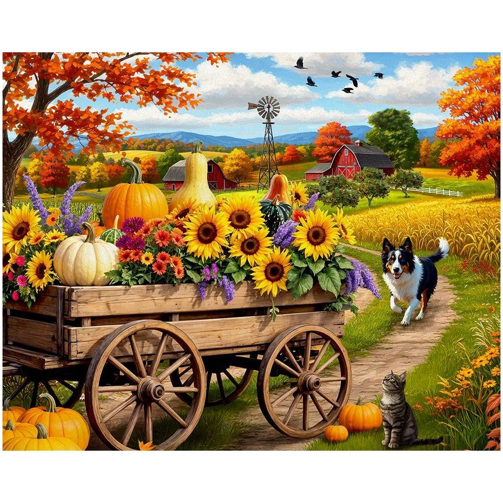 Photos - Jigsaw Puzzle / Mosaic Springbok Fall Wagon Wonders 500pc Jigsaw Puzzle 