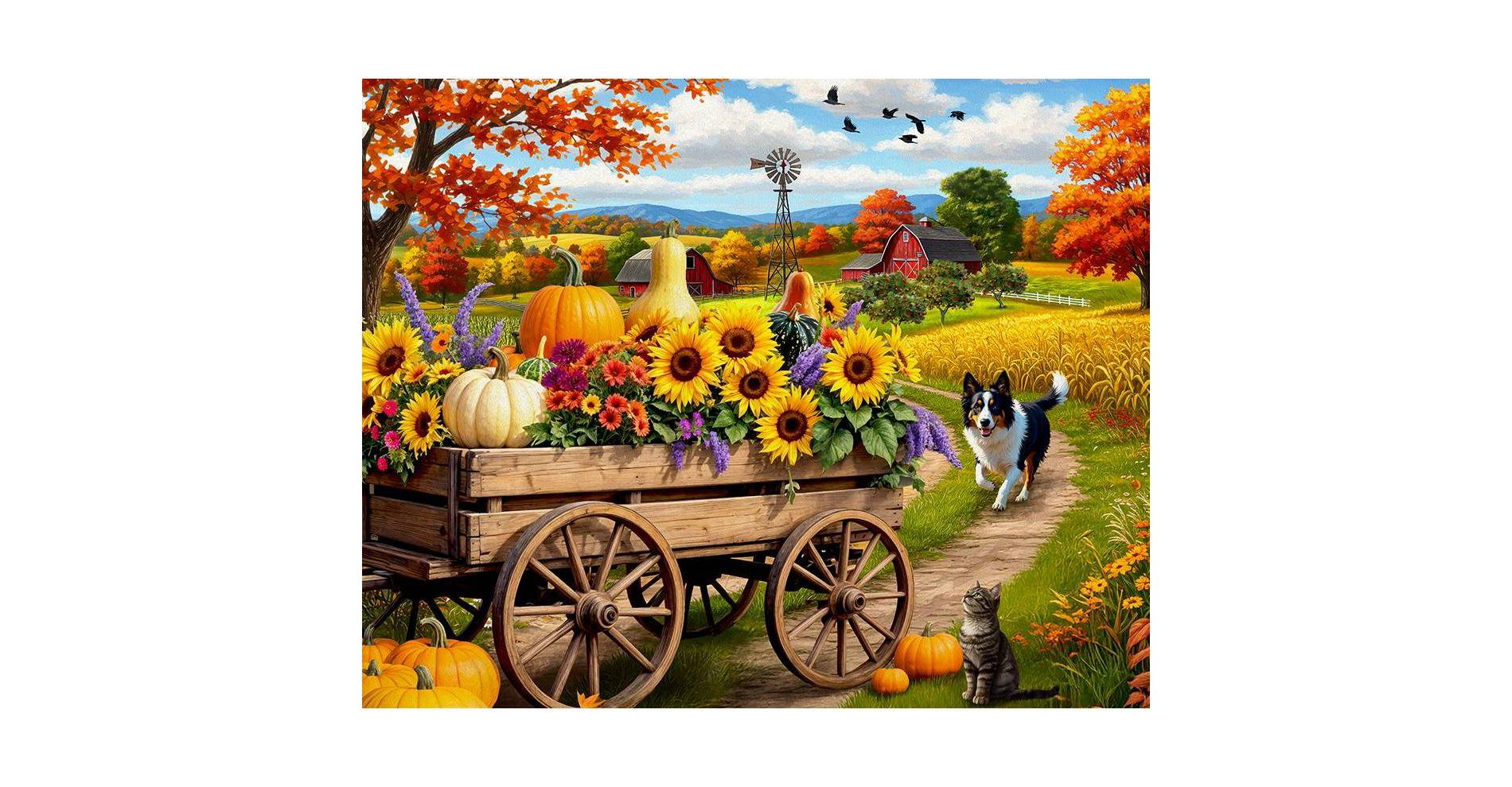 Springbok Fall Wagon Wonders 500pc Jigsaw Puzzle