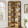 Tribesigns 71" Tall Corner Bookshelf, 6-Tier Wooden L-Shaped Bookcase, Large Shelf Stand with Storage for Living Room Bedroom Home Office - 2 of 4