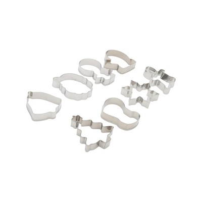 Unique Bargains Cookie Cutters 5 Pcs Christmas Cookie Mould Set Style 1 Dishwasher Safe Stainless Steel Silver Tone 1 Set