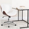 Emma and Oliver Mid-Back Wood Conference Office Chair with Leather Seat - 2 of 4