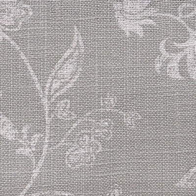 Gray Floral Cotton Table Runner 15" x 72"