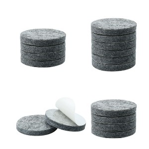 Unique Bargains Felt Self-stick Non-slip Anti-scratch Round Furniture Pads Gray 16 Pcs - 1 of 4