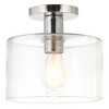 Hudson and Canal 10" Wide Semi Flush Mount with Glass Shade - 3 of 4