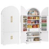JANSNO 72" Arched Kitchen Pantry Cabinet with 8 Door Shelves, 3 Adjustable Shelves, Hidden Drawer - 2 of 4